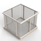 Anysizebasket Rectangular Wire Mesh Basket: 4Lx4Wx3H, 304 SS, 3/16 Rod Frame, No Handles, Mesh: 8 x .047 TMT-040040030-N08S - alternate 1